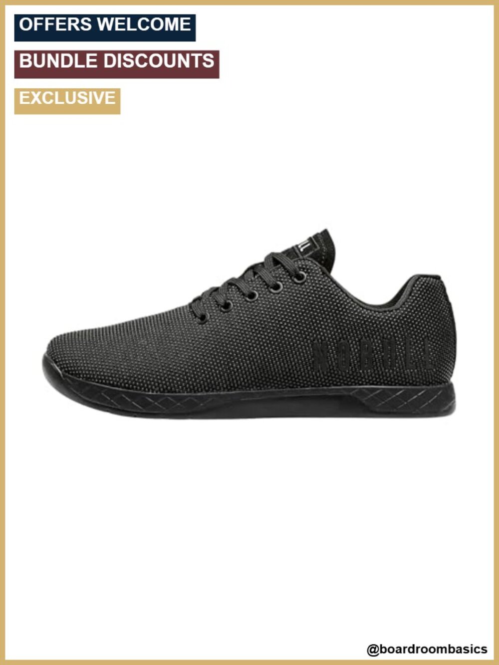 Women's NoBull Outwork Weightlifting Shoes Flat Stable Carbon Rubber Grip